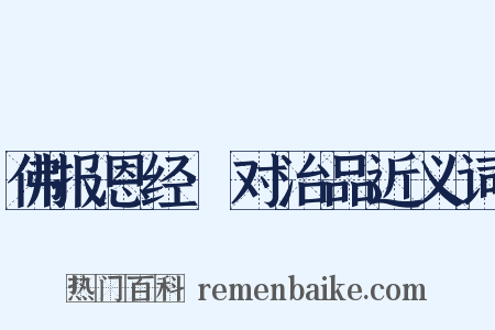 佛报恩经·对治品近义词是什么意思的图片